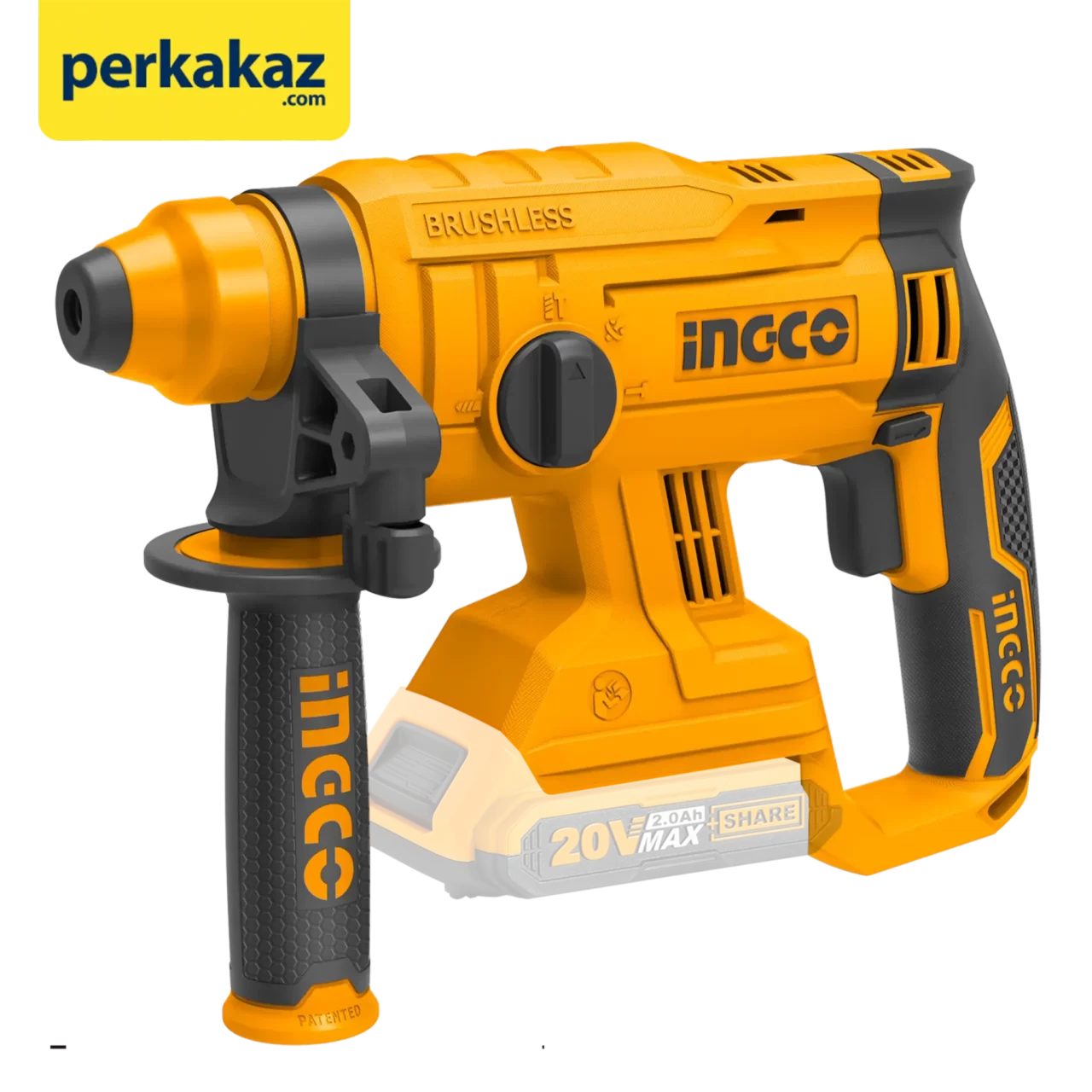 Mesin Rotary Hammer Cordless 20V Brushless / Bobok Bor Ingco CRHLI2201 - Gambar 3