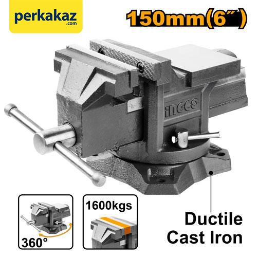 Catok Paron Ragum (6″) Tanggem Bais Meja Putar Bench Vice INGCO HBV086
