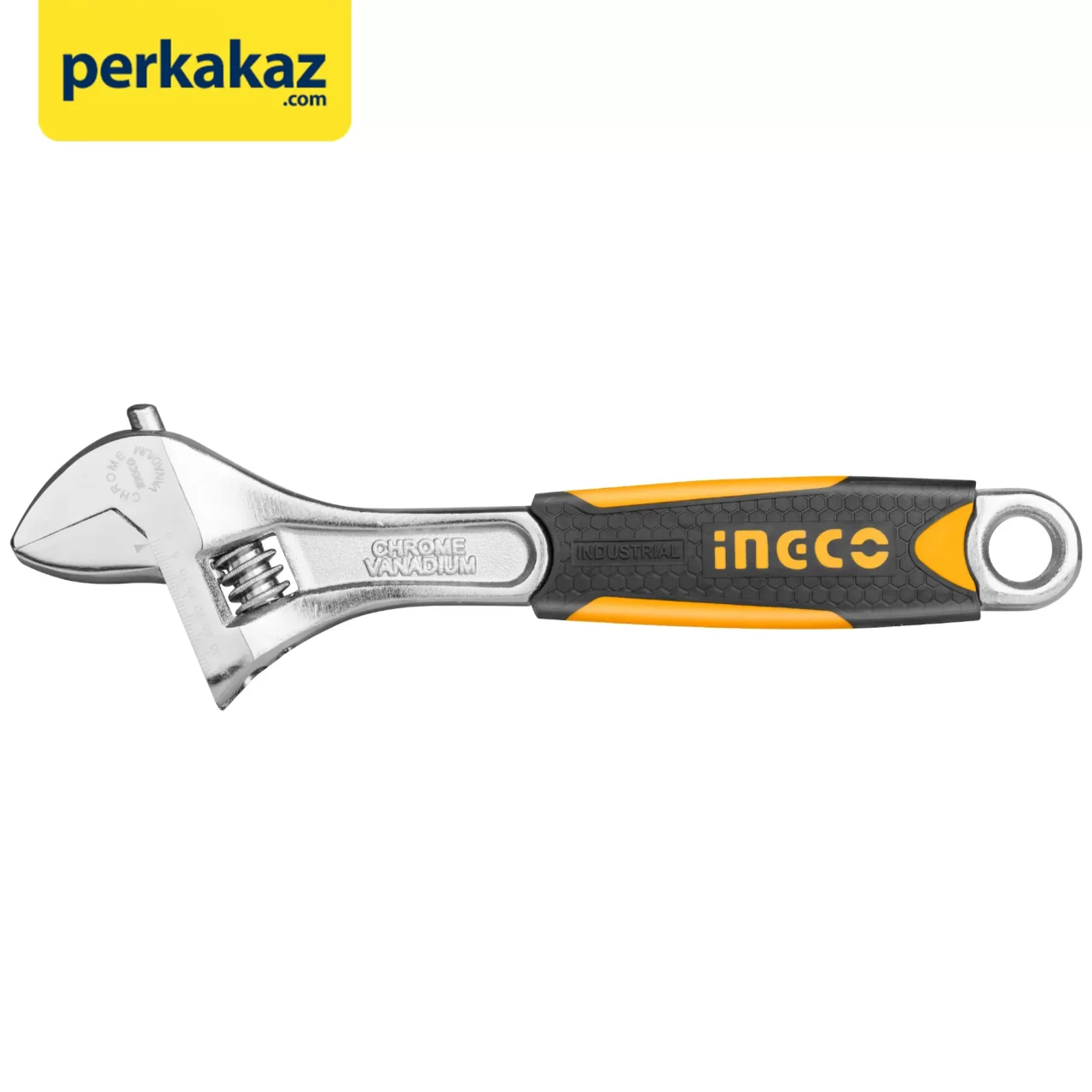 Kunci Inggris 10" Gagang Karet Adjustable Wrench HADW131108 Ingris - Gambar 4