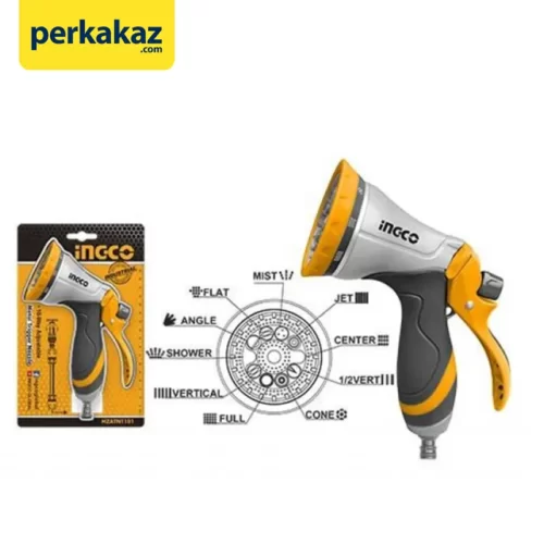 Kepala Semprotan Air Selang Taman Round Nozzle Metal INGCO HZATN1101